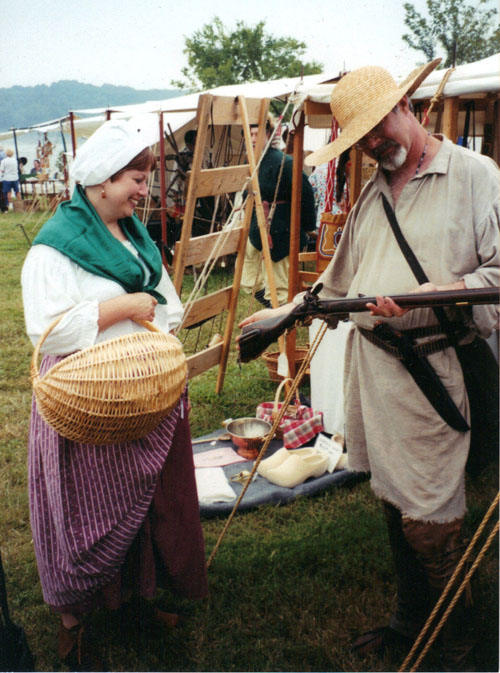 Checking one of Rollie Hutsons guns